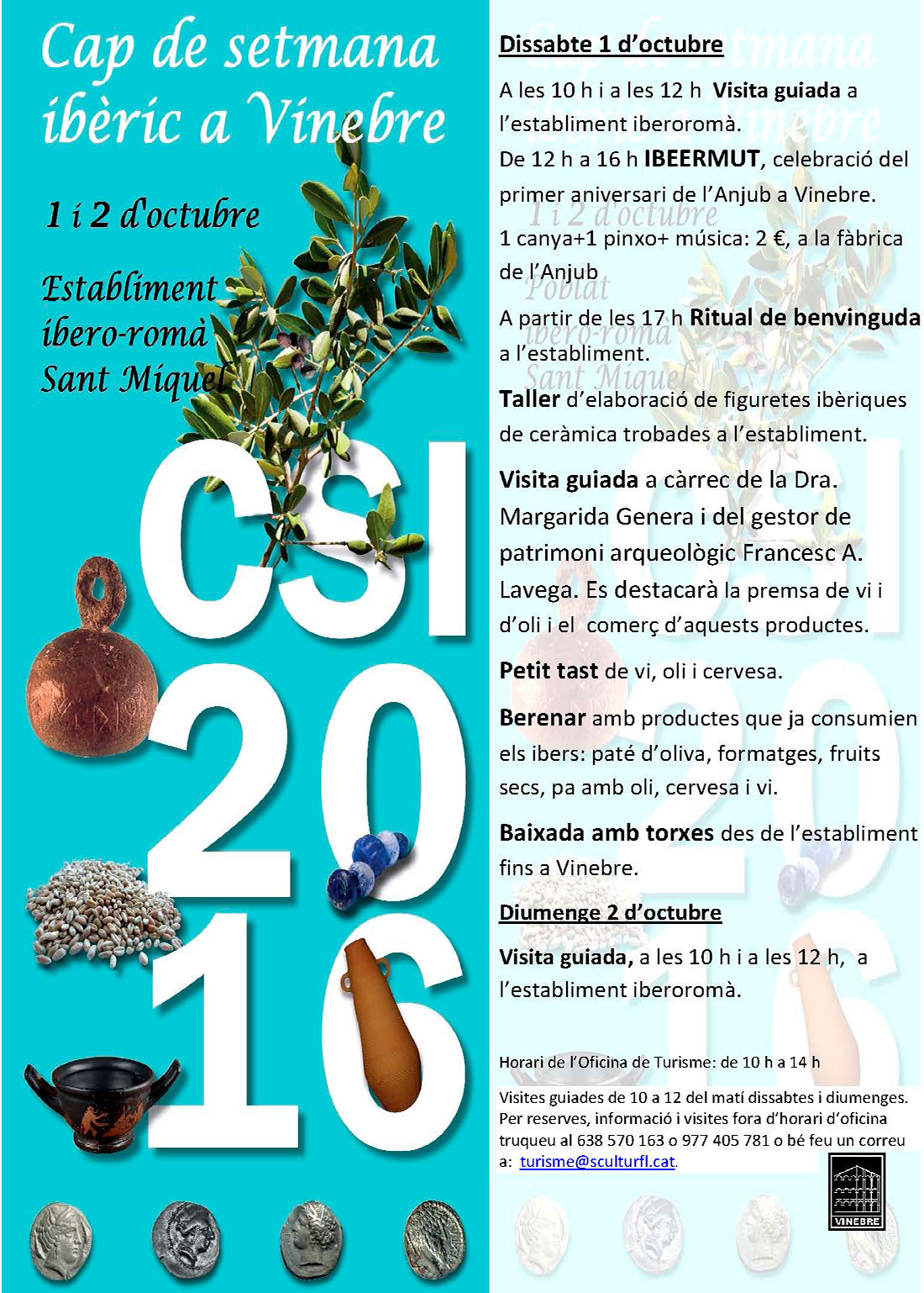1 i 2 d’octubre: Cap de setmana ibèric a Vinebre