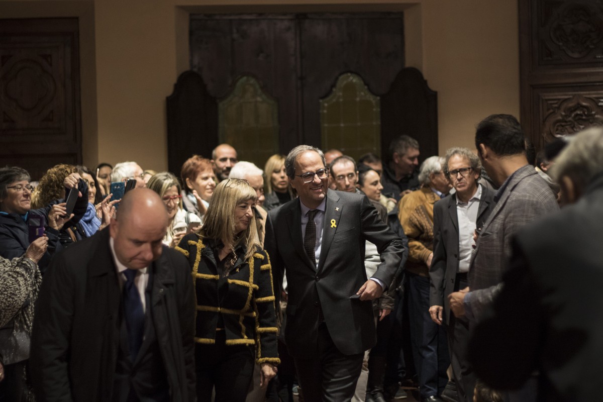 El President Torra inaugura la Sala Noble de Ca Don Joan reconeixent l’empenta de Vinebre per ser referent en Cultura i Art